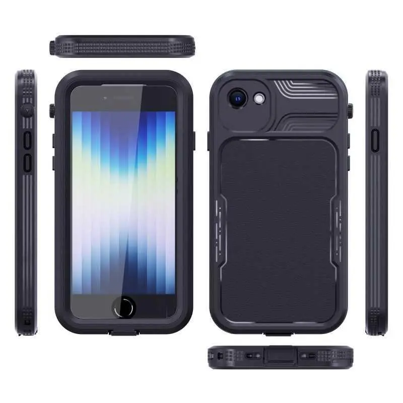 For iPhone SE 2022 Waterproof Phone Case Full Coverage Sealed Swimming Outdoor Shockproof Dustproof Protective Case HNB55