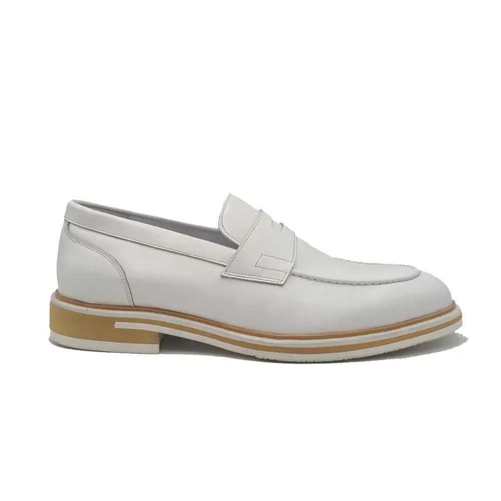 Duluth Premium Calfskin Penny Loafer (White)