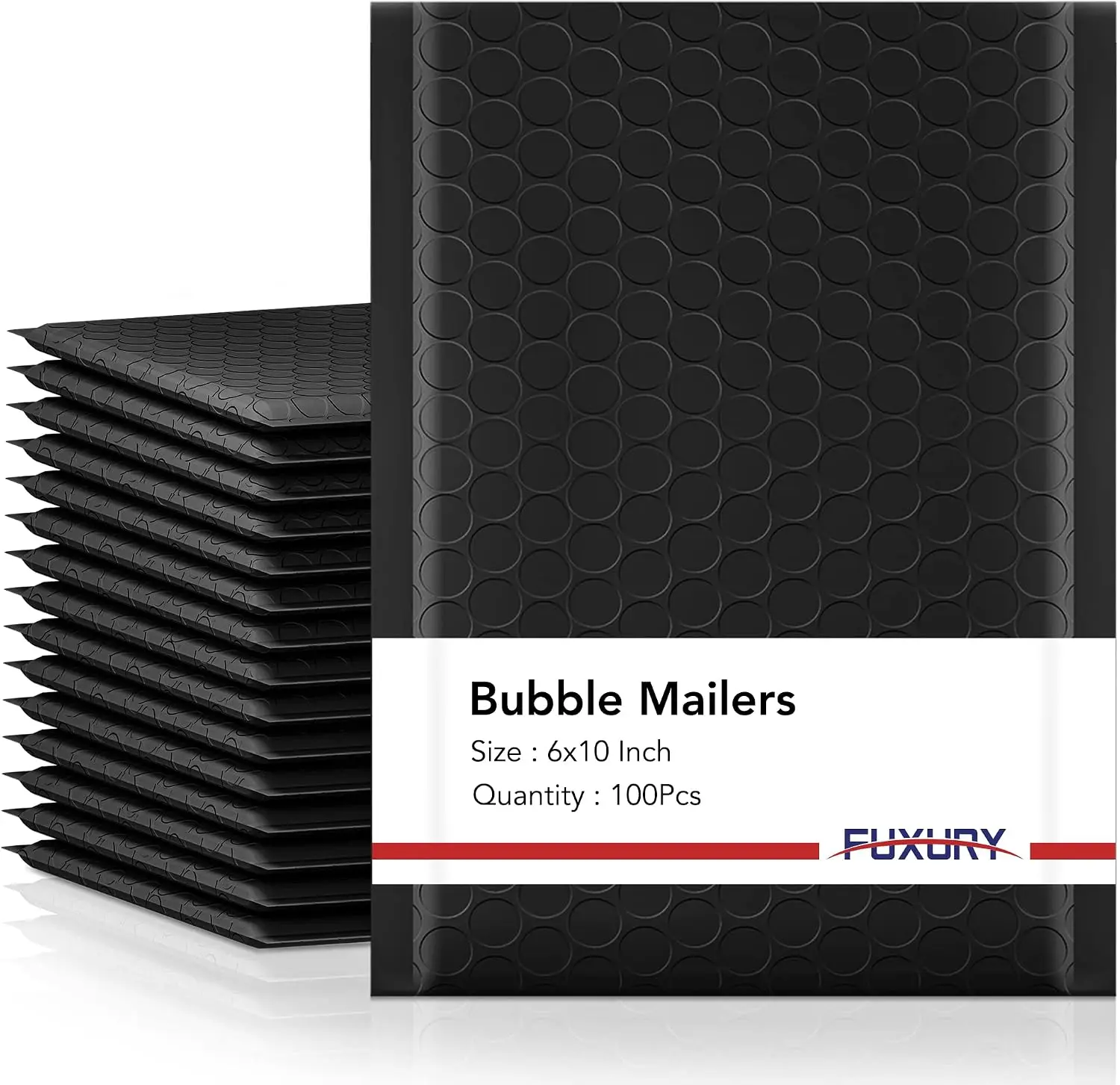 Fuxury Bubble Mailers 6x10" 100Pack Black Padded Envelopes Usable Size 6x9" | Thick Mailing Envelopes Bubble Opaque Padded Mailers Shipping Bags for Mailing Jewelry Makeup Small Business#0