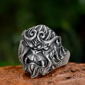 Hip Hop Punk Monkey King Sun Wukong Avatar Stainless Steel Ring - Fashion Costume Jewelry for Holiday Parties, Dressing Up, Ideal Gift Accessory, Trending, Daily,summerwins
