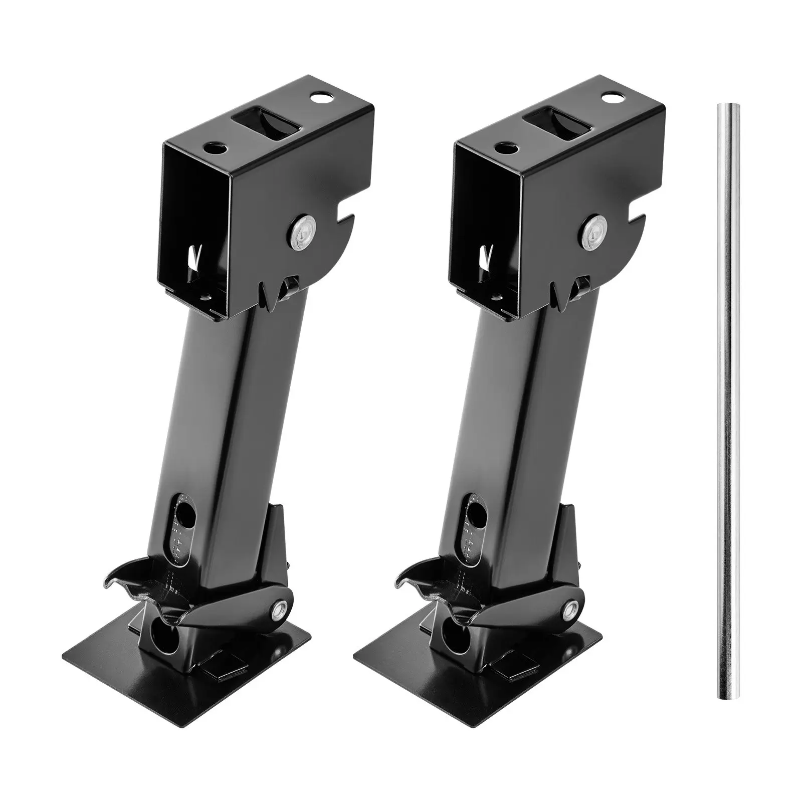 【Summerfinds】VEVOR Telescoping Stabilizer Jack, 2PCS Telescoping Folding Trailer Jack, Trailer Swing Down Stabilizer Jack for RV Trailer, Supports 1000lbs Capacity Each, Adjustable from 11.7 inch to 18.2 inch Height Sturdy