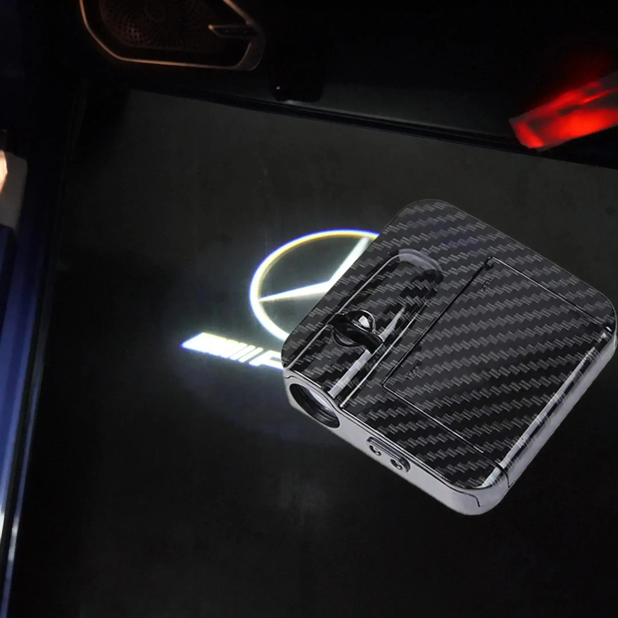 2pcs for AMG  Sensor Door Light Projector LED Light ,HD Clear Logo，Easy Installs,This product card also offers multiple lamp group projectors of different brands and car models for selection