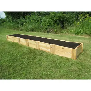 Infinite Cedar RB2x12x11 Cedar Raised Garden Bed, 2 ft. x 12 ft. x 11 in., Garden Boxes, Planting Beds, Wooden Garden Bed