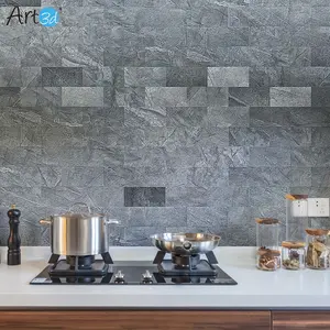 New Art3d 10-Pack Peel and Stick Backsplash Wall Tile Imitation Natural Stone Texture Subway Tile