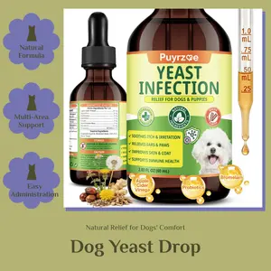 Dog Yeast Infection Relief, 60ml – Itchy Ears, Skin & Paws Support, Gut & Immune Health Boost, Seasonal Allergy Reduction, Reduces Irritation & Inflammation #SummerVibes #petlovers