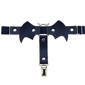 Bat-Shaped Garter Belt Thigh Ring Goth Stocking Suspender