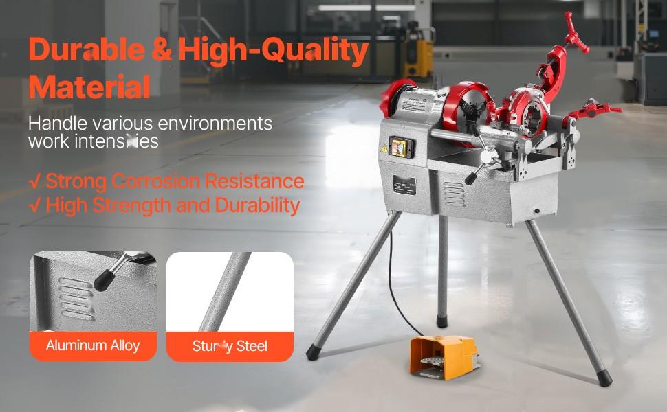 Electric Pipe Threading Machine 750W 28RPM High-Torque Cutter for 1/2-Inch To 2-Inch Pipes, Heavy-Duty Portable Plumbing Tool With Quick-Change Die Heads, NPT Threading Compatibility, Durable Construction for Contractors Electric Pipe Threading Machine 750W 28RPM High-Torque Cutter for 1/2-Inch To 2-Inch Pipes, Heavy-Duty Portable Plumbing Tool With Quick-Change Die Heads, NPT Threading Compatibility, Durable Construction for Contractors