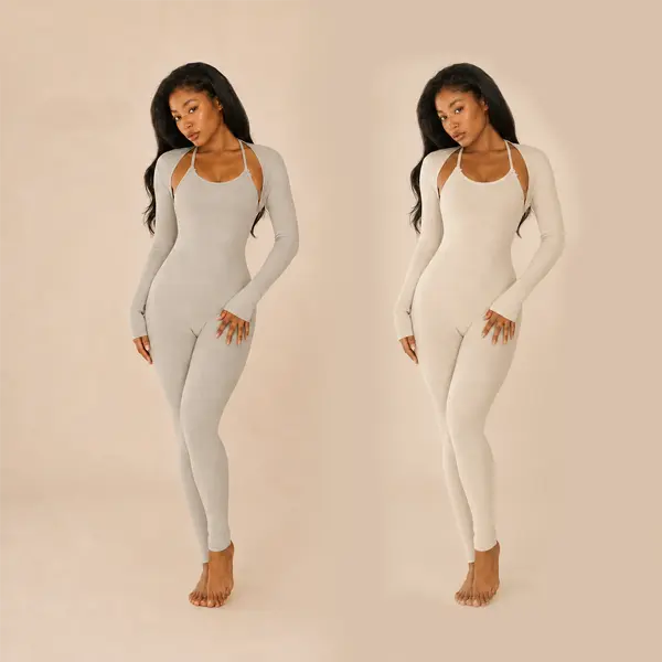 Homebody by Uchis | Legging Jumpsuit | The Basics Collection | Women's GOTS Certified Cotton Rib