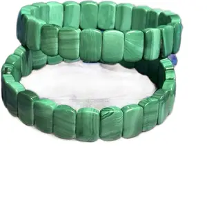 Malachite Bracelet - Green Beaded Design, Ideal for Women