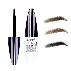 3Colors Easy Peel Tattoo Brow Gel for All Skin Types Waterproof Sweatproof Natural Semi-Permanent Tint Enhances Brow Definition Simple Application Lasting Results