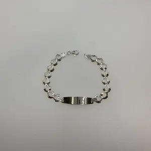 925 sterling silver ID bracelet 6” high quality bracelet kids Mexican silver Pulcera de plata de niño Alta calidad 6” pulgadas plata Mexicana