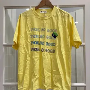 Yellow Soft Cotton T-shirt - Yellow, Short Sleeves, Plain Design, Ideal for Women's Wear, Top, Womenswear
