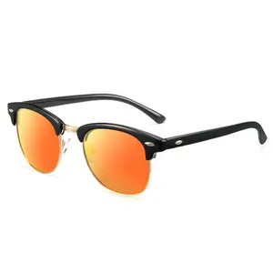 Cyxus  Polarized Sunglasses for Women Men Semi Rimless Browline Frame Glasses Reduce Eye Strain UV Protection for Computer Screen - 8056