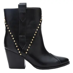 COCONUTS by Matisse Womens Ace Pull On Pointed Toe Casual Boots Ankle Mid Heel 2-3" - Black
