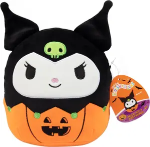 Squishmallows Original 8-Inch Kuromi Jack O' Lantern- Hello Kitty - Official Jazwares Pumpkin Plush - Collectible Soft & Squishy Stuffed Animal Toy - Gift for Kids, Girls & Boys