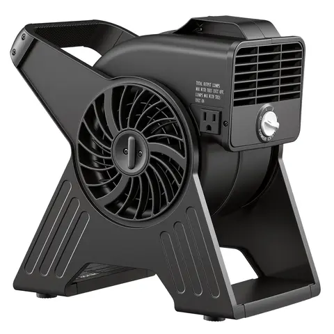VEVOR 13 In Portable Utility Floor Fan, 3 Speed Control, 300 CFM Max, 120V Power Suits Home Workshops, Adjustable Angle, High Velocity Air Mover, Lightweight With Handle, Daisy-Chain 2 Fans, Improved Indoor Circulation, For Drying, Carpet Maintenance