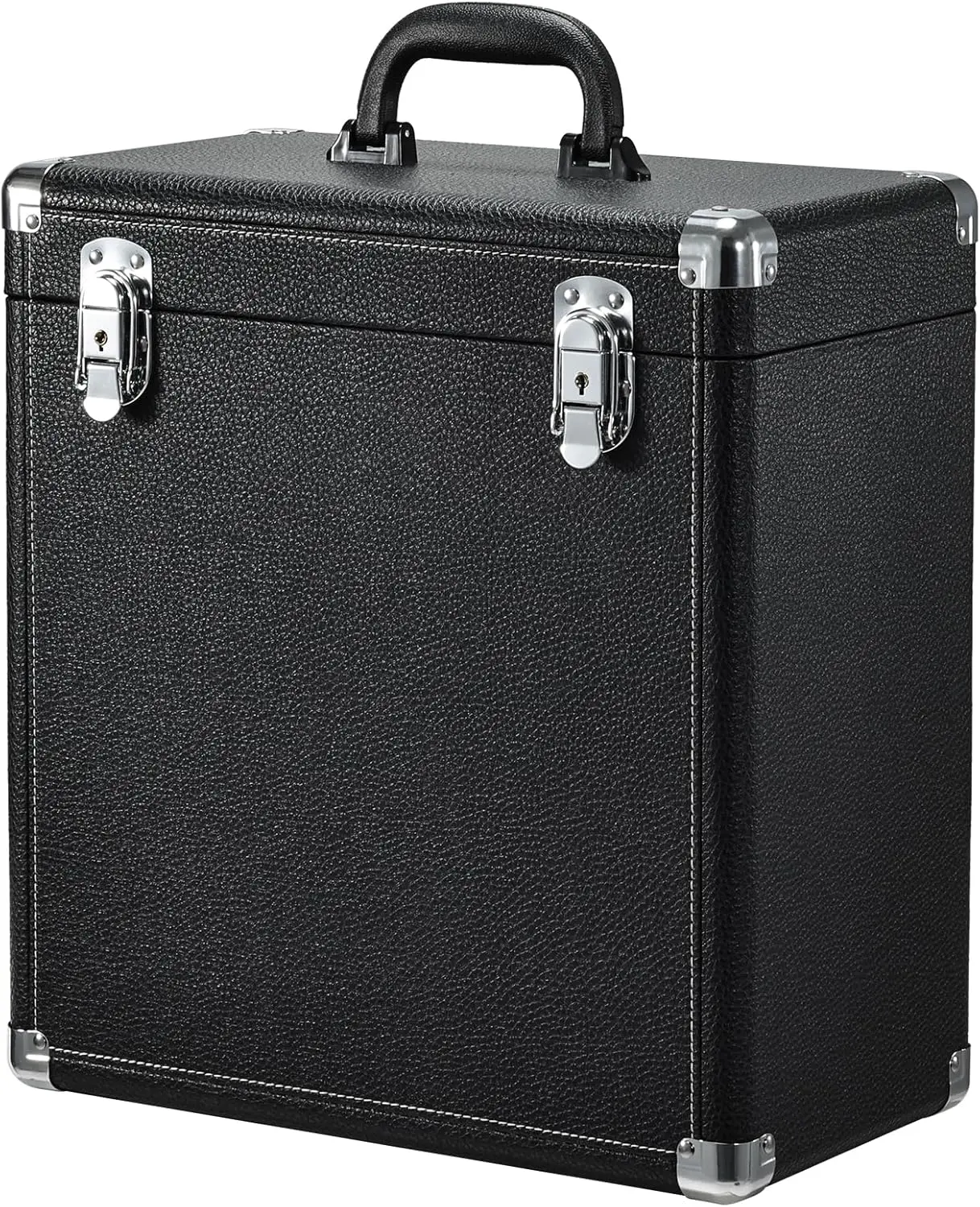 Vintage Vinyl Record Storage and Carrying Case Portable Removable CD, DVD Storage Case Holds 45 Valuable Records 7/10/12 Inch Collapsible Storage Crate with Mesh Bag
