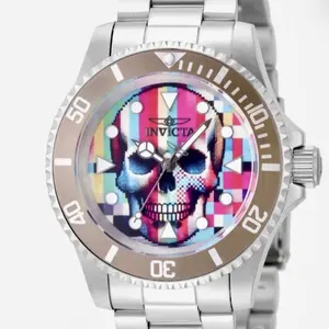 Invicta 49060 Pop Art Limited Edition Men’s Round Watch Face Quartz Wrist Watch, 40 mm Stainless-Steel Band, Luminous, Gold, Unique Gifts for Man
