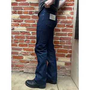 Wyatt Bootcut Jean Uneven Broken Twill Indigo Rinsed