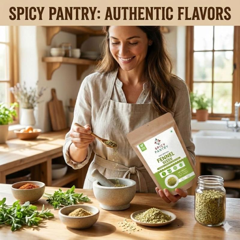 Spicy Pantry Fennel Seeds (Hinojo) – Whole Fennel Seeds for Cooking, Tea & Spice Blends