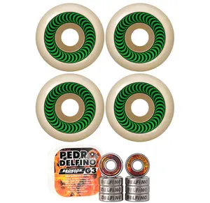 Spitfire Skateboard Wheels 52mm 99A F4 OG Classics with Bronson Pro G3 Bearings