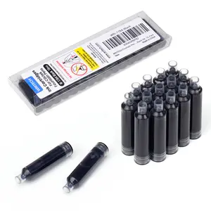 WRITECH Black Ink Cartridge Set: 16 Ink Cartridges Clictek Fountain Pens