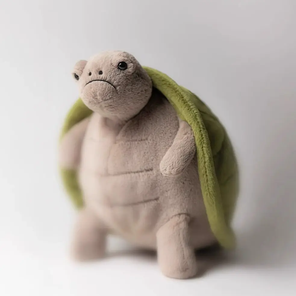 25cm Timmy Turtle Christmas Hat Stuffed Toy - Cute Huggable Soft Comfort Doll, Baby Sleeping Companion, House Decoration Gift for Girls, Cute Stuffed Animal, Huggable Stuffed Animal