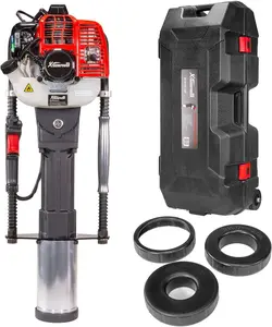 XtremepowerUS 52cc Gas-Powered T Post Driver Fence Post Driver Gasoline Piling 2-Stroke Engine EPA Certificated w/Storage Case