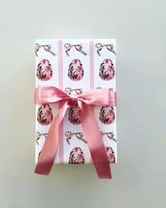 Wrapping Paper: Pink Easter Eggs {Gift Wrap, Birthday, Holiday, Christmas}