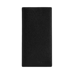 COACH Coach 10 Logo Flip-Clasp Wallet for Men – Pebbled Leather – Black