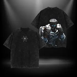 Atom - Real Steel Menswear Gift for movie fans Top Apparel Classic Oversized Seamless Simple Straight Man designer shirts Men's Regular Fit Floral Print Tee