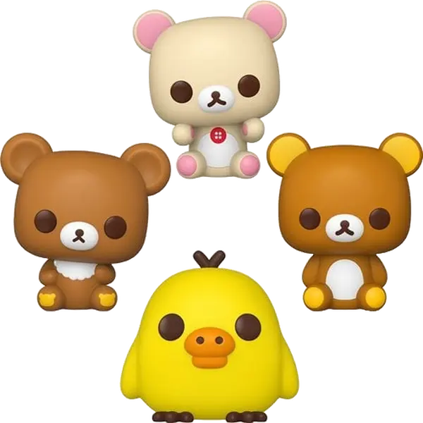 Funko Pop! Rilakkuma (Chairoikoguma, Kiiroitori, Korilakkuma, Rilakkuma) Vinyl Figures