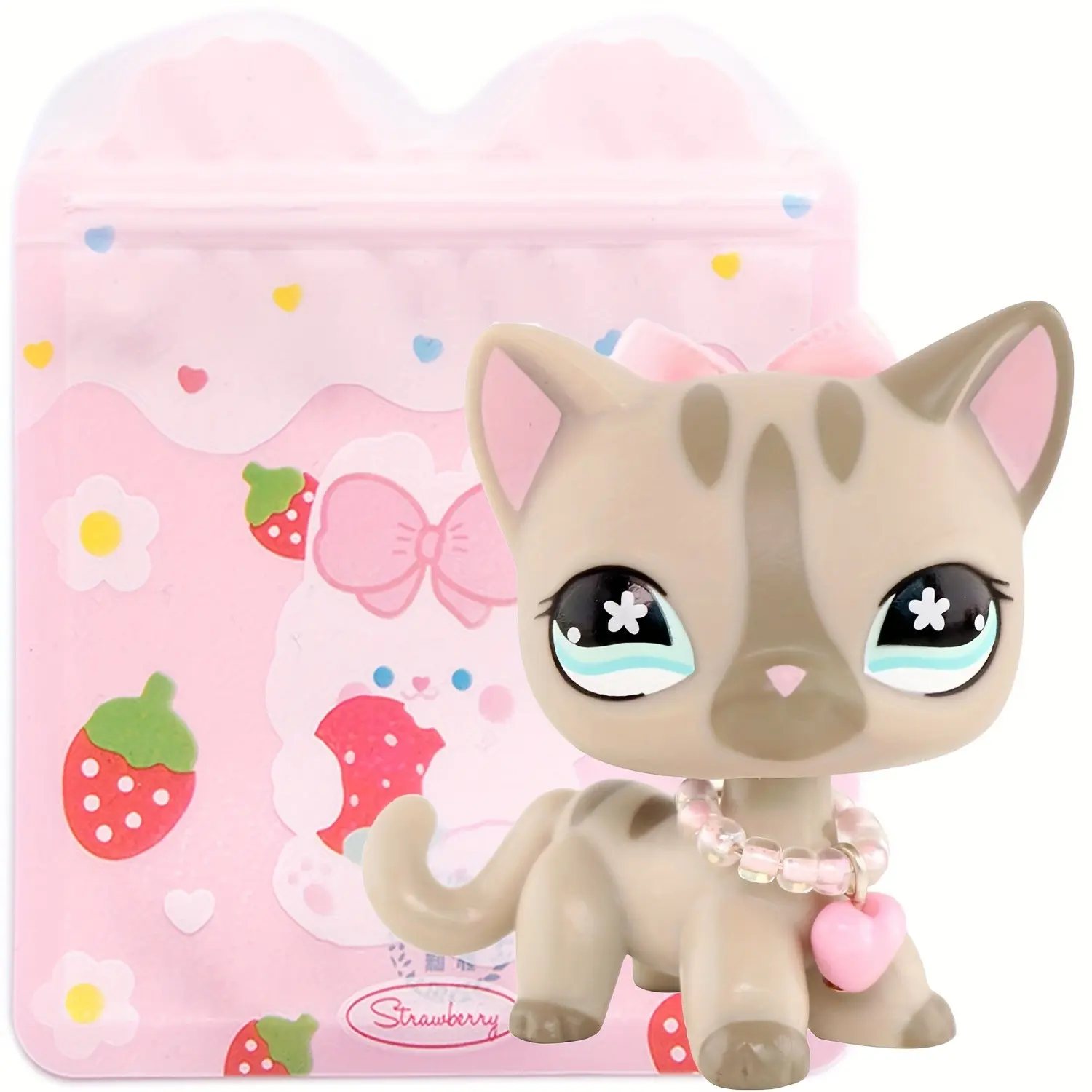Mini Pet Shop Shorthair Cat Collectible Dolls, Doll Set, Miniature Set, Cute Accessories, Doll Figurine, Figure Dolls, Ideal for Birthday, Christmas, Halloween Gifts, Perfect for Lps Fans