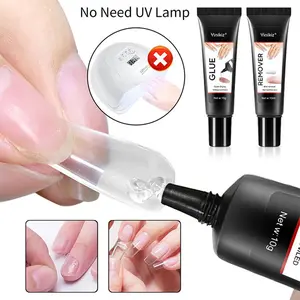 Nail Glue Gel, Press-On Nail Adhesive, Specialized Glue for Artificial Nails, Fast-Drying Strong Hold, No LED Lamp Needed, Stick On Nails