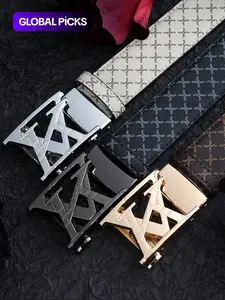 Men's Business Fashion Automatic Buckle Belt for Daily Wear, Casual Waistband for Trousers, Trendy All-match & Exquisite Belt for Gift