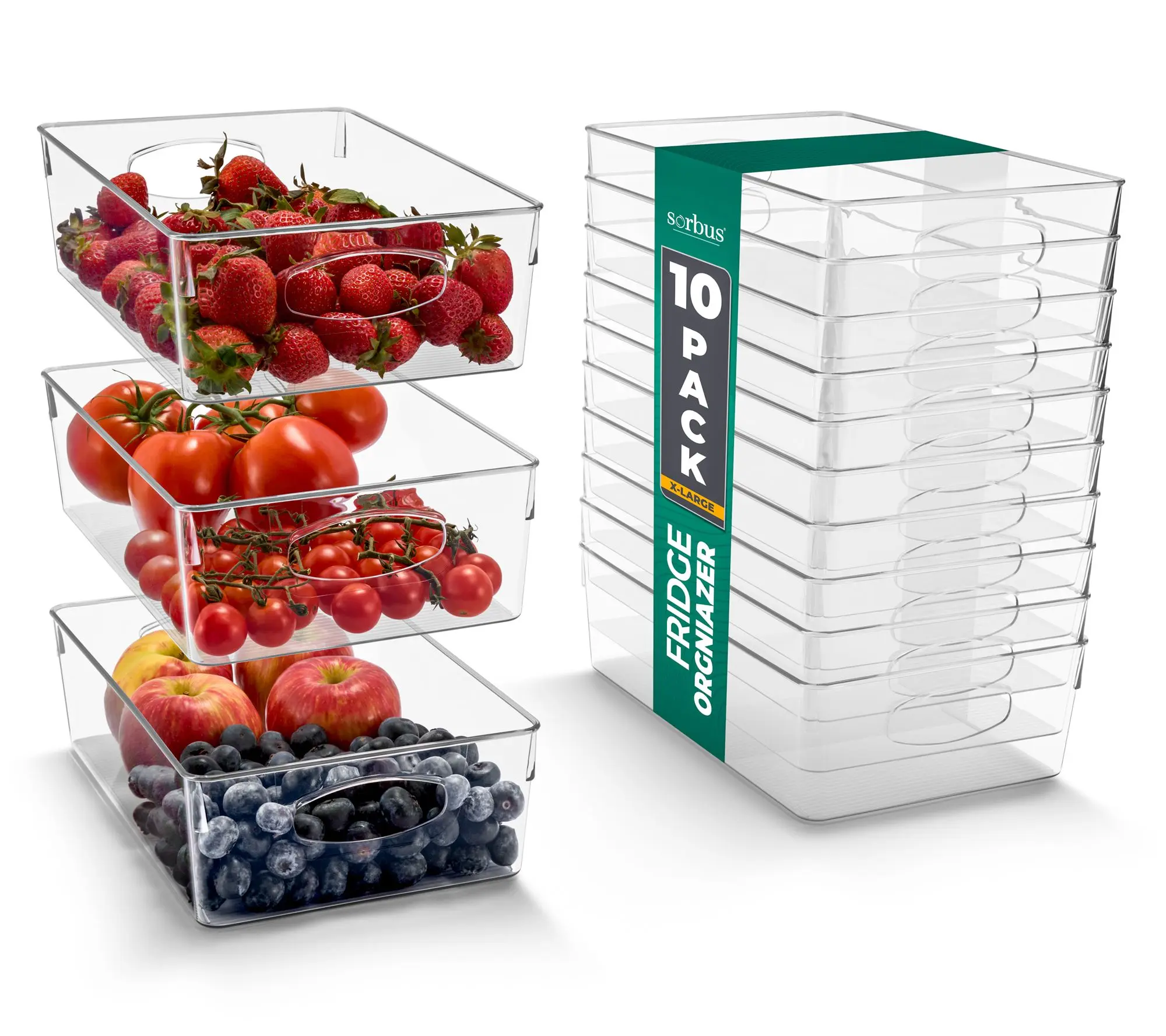 Sorbus 10-Pack XL Clear Plastic Storage Bins Sorbus 10-Pack XL Clear Plastic Storage Bins