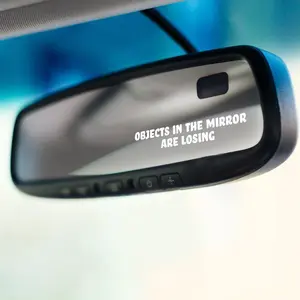 Objects In The Mirror Are Losing Sticker - Funny Car Mirror Visor Gift Sticker - Car Mirror Rear Side Mirror Visor Decal - Vinyl Car Sticker Gift - 5 Inches On Longest Side - Made in USA - PLKISS0011
