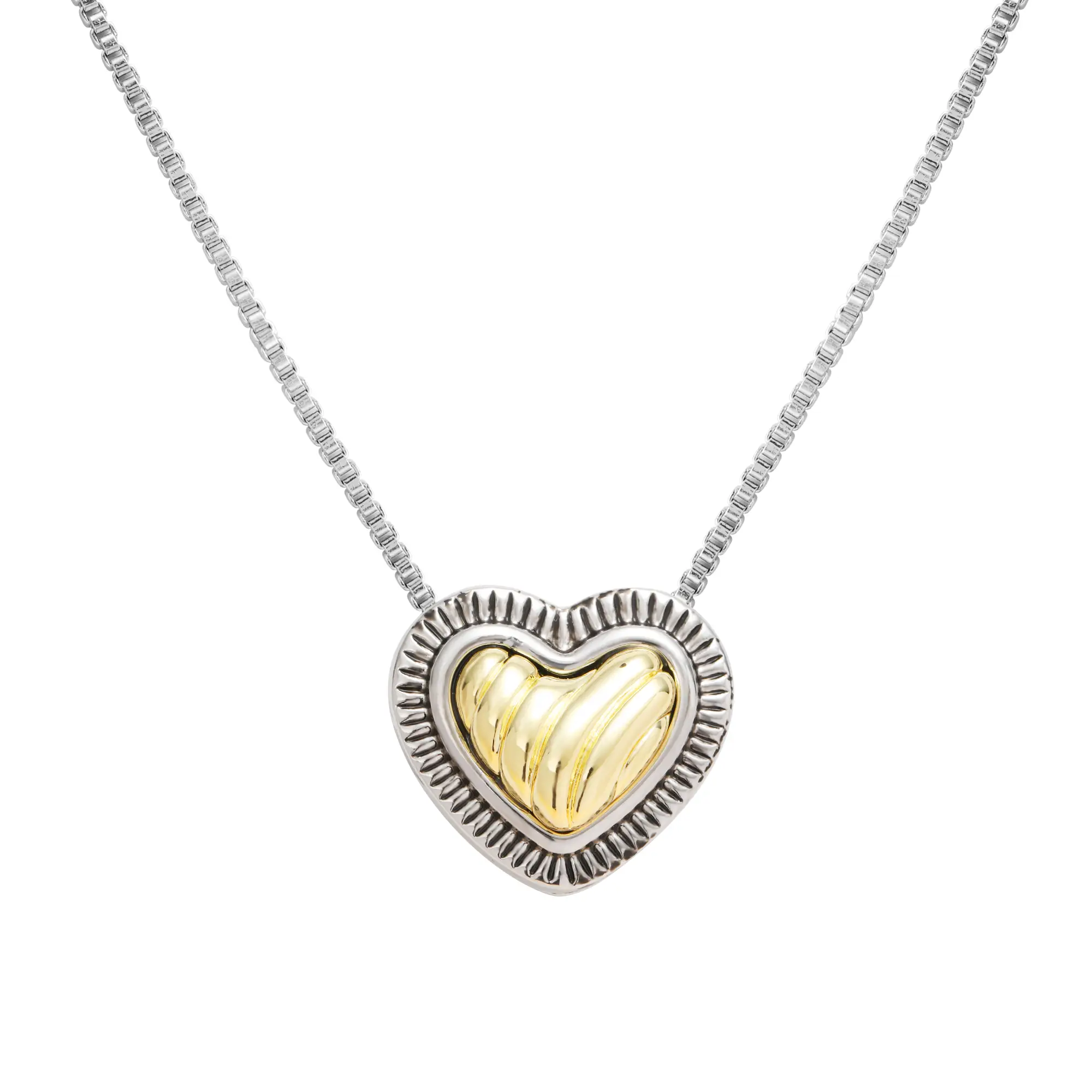 Mytys Anniversary Valentine's Day Heart Shape Pendant Magnetic Necklace for Women Dainty Fashion Layer Stacking Initials Choker Necklace Fashion Jewel