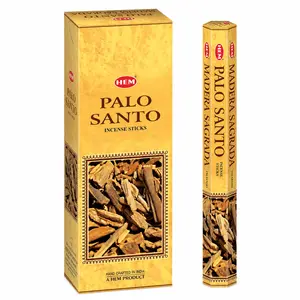 HEM Palo Santo Incense Sticks, 120 Count, 6 Boxes, 9 Inch Long Burning Incense for Aromatherapy, Meditation, Yoga, Relaxation, Home Fragrance & Spiritual Cleansing
