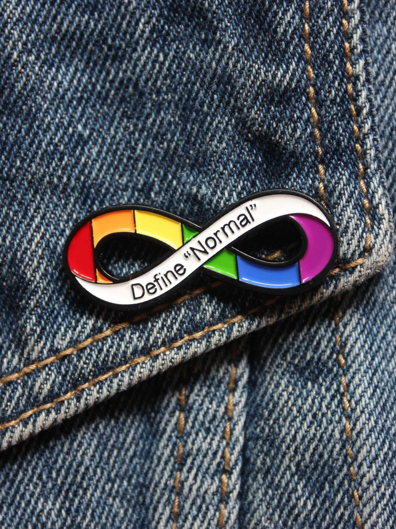 Rainbow Infinity Symbol Design Brooch, Unisex Fashion Badge for Clothing Decoration, Trendy All-match & Exquisite Brooch for Birthday Gift Pins, Fashion Accessory