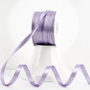 Satin Lavender Ribbon 3/8 Inch Lux Double Sided Lilac Satin 100 Yards Roll Thin Purple Ribbon for  Wrapping, Party , Birthday,  Shower, Wedding, DIY Crafts, Festival Supplies