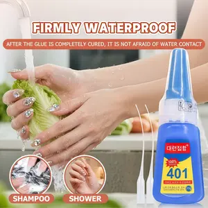 401 Nail Glue High-Speed Adhesive, 3-Second Quick Dry, Essential for Nail Artists and Beauty Lovers, Transparent Gel
