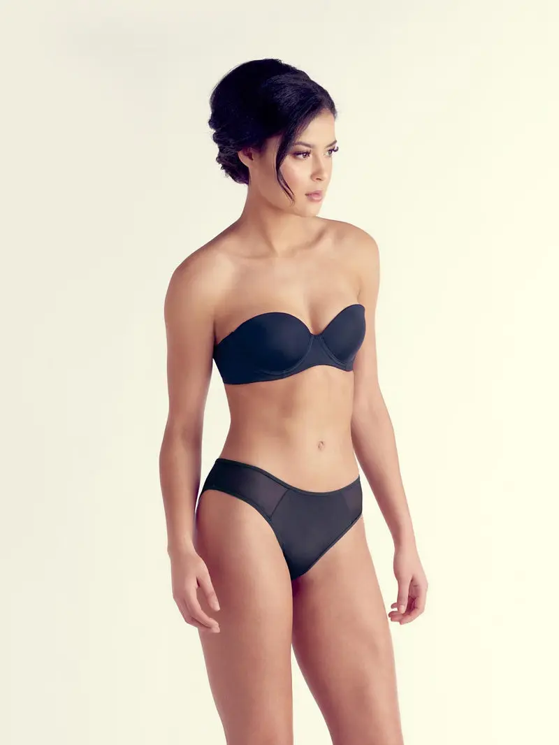 Women's Sascha Strapless Push-Up Bra for Petite Figures - Convertible Seamless Bridal Lingerie, Removable Pads, Cotton & Elastane & Polyamide Fabric, Natural-Looking Curve, Smooth Cotton Lining for Formal Dresses, 30A, 32A, Style