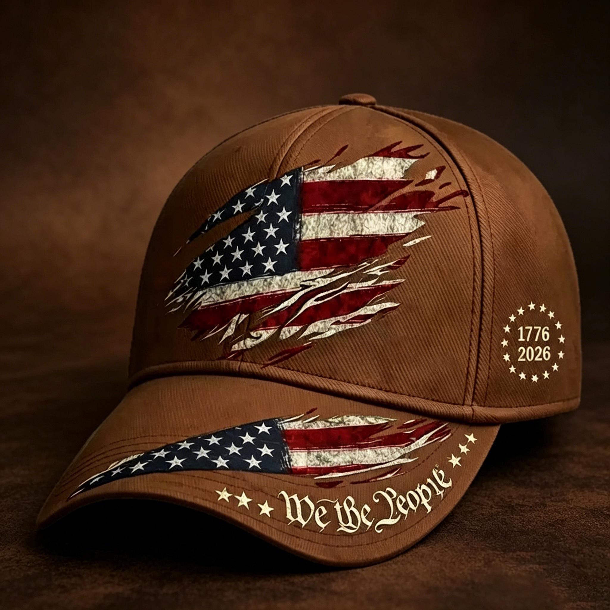 2pcs 250th Anniversary Print Baseball Cap, Adjustable Unisex Sun Cap, Suitable for Everyday Wear and Casual Style