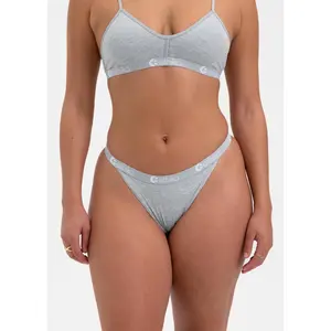 Modal - Light Heather - Light Heather | Womens Brazilian Cheeky