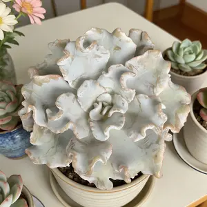 Echeveria ‘Crispate Beauty’ Live Succulent Plant｜Ruffled Colorful Succulent｜Bare Root｜Easy Care｜Beginner Friendly｜Home Decor