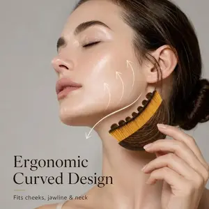 2026 New Lymphatic Drainage Face Brush - Ergonomic Non-Slip Dry Brushing Massager for Jawline & Chin Sculpting, Facial Fatigue Relief, Deep Tissue Massage, Skin Tightening & Puffiness Reduction in Daily Skincare