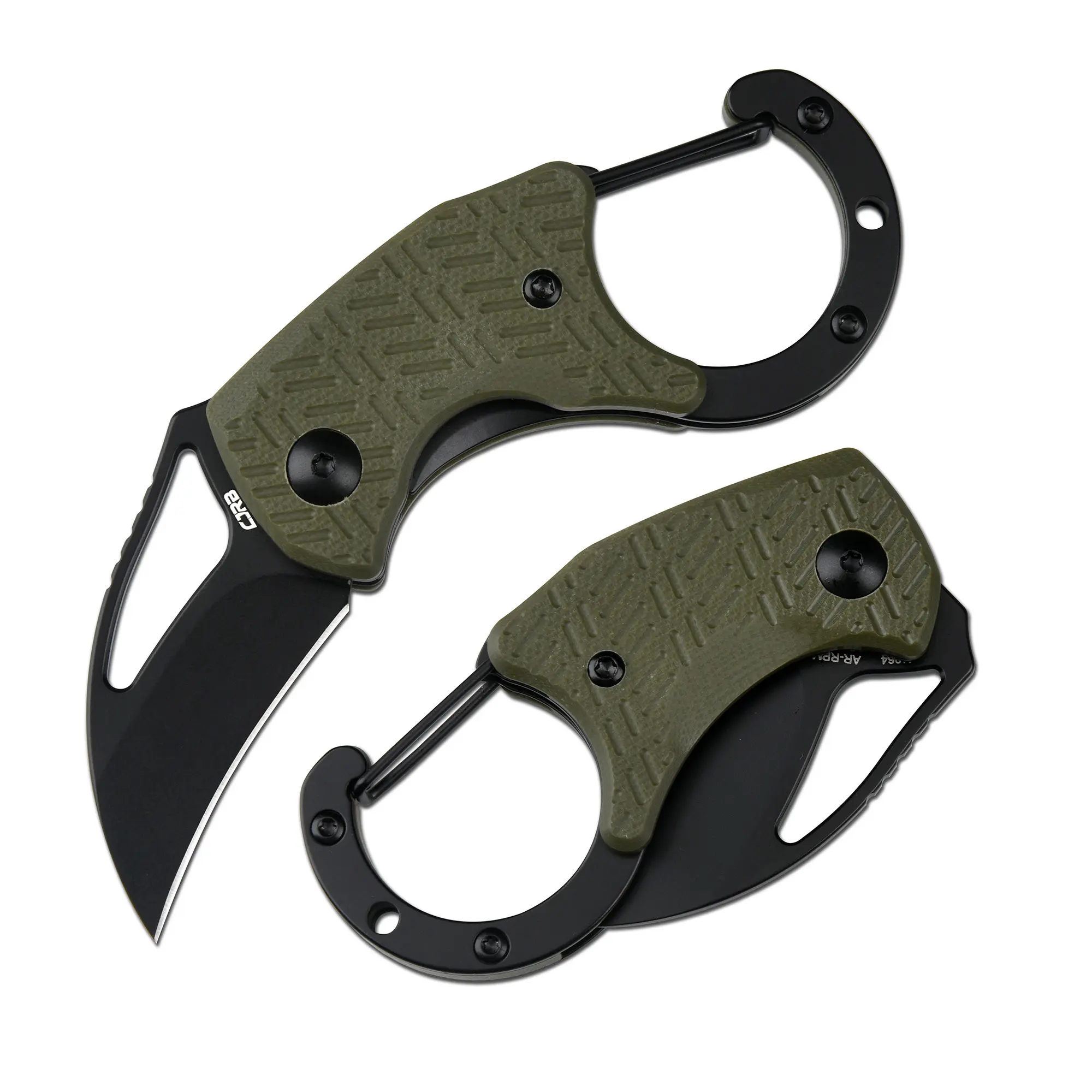 Green G10 Handle/Black PVD Finish