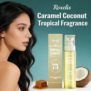Roxelis Caramel Coconut Tropical Fragrance - Layered Sweet Scent Long-Lasting Daily Perfume Fragrance Sprays