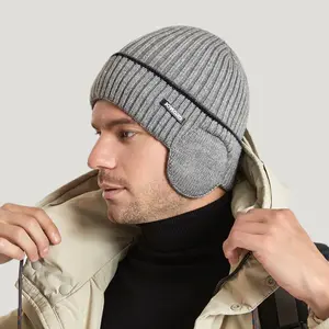 Winter thick and warm knitted hat, outdoor warm and windproof warm lining ear cover hat, suitable for both men and women for cycling, Valentine's Day gift, Black Friday bestseller